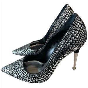 Tom Ford Studded Suede Pointy-Toe Pump